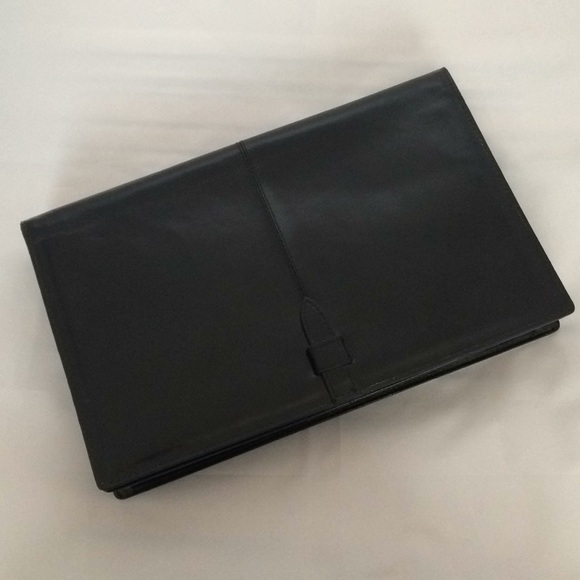 Charles Underwood Hand Glazed Kidskin Flap Clutch RARE - Picture 2 of 7